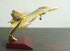 Metal model airplane Su-30 simulation model of gold