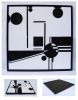 Hot sale! Crystal wall decor with W&B Abstract Picture 8"X8"