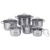 cookware set stainless steel 12pcs